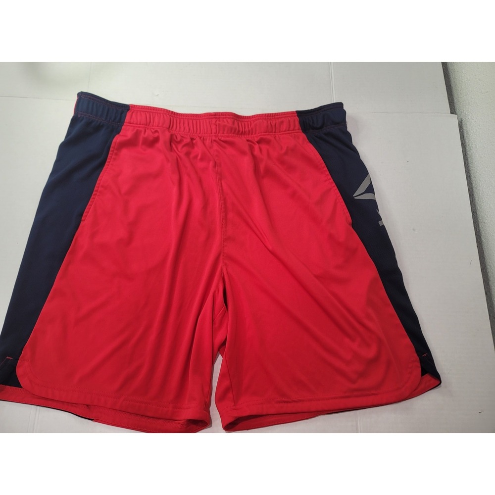 Reebok classic basketball shorts bright red blue 3X graphics on side
